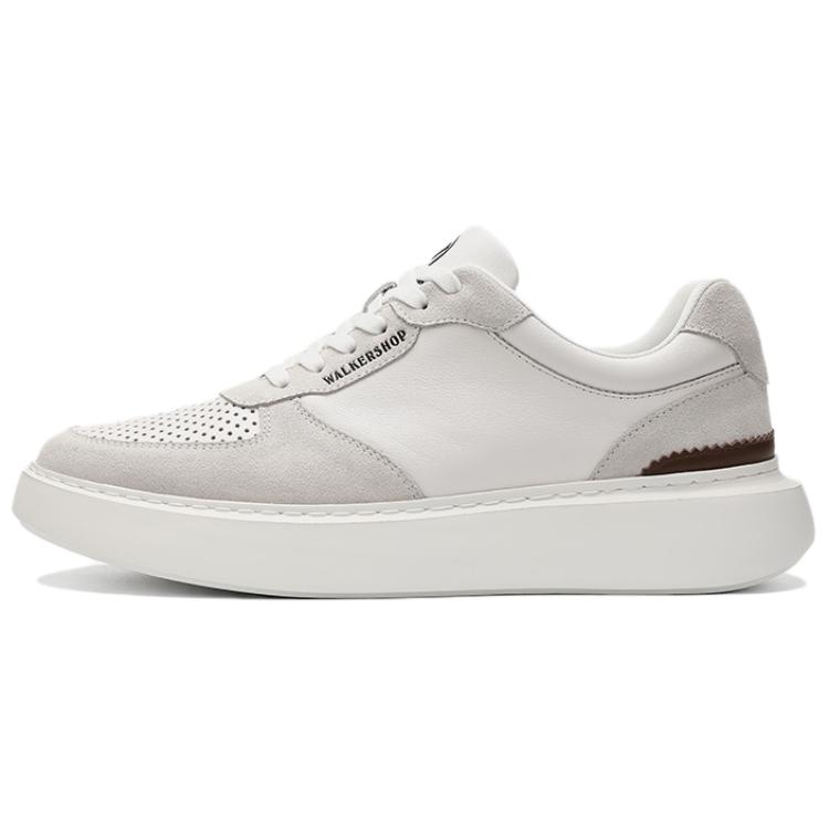 

WALKER SHOP Дышащие мужские скейтерские кеды низкие бело-серые, цвет White Gray
