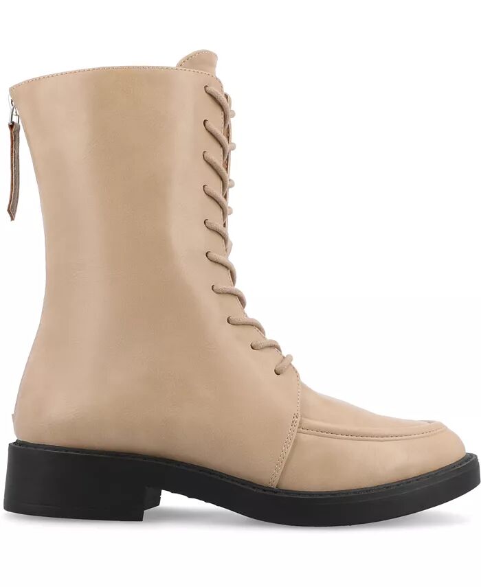 Женские армейские ботинки Nikks Lace Up Journee Collection, коричневый/бежевый — фото 2