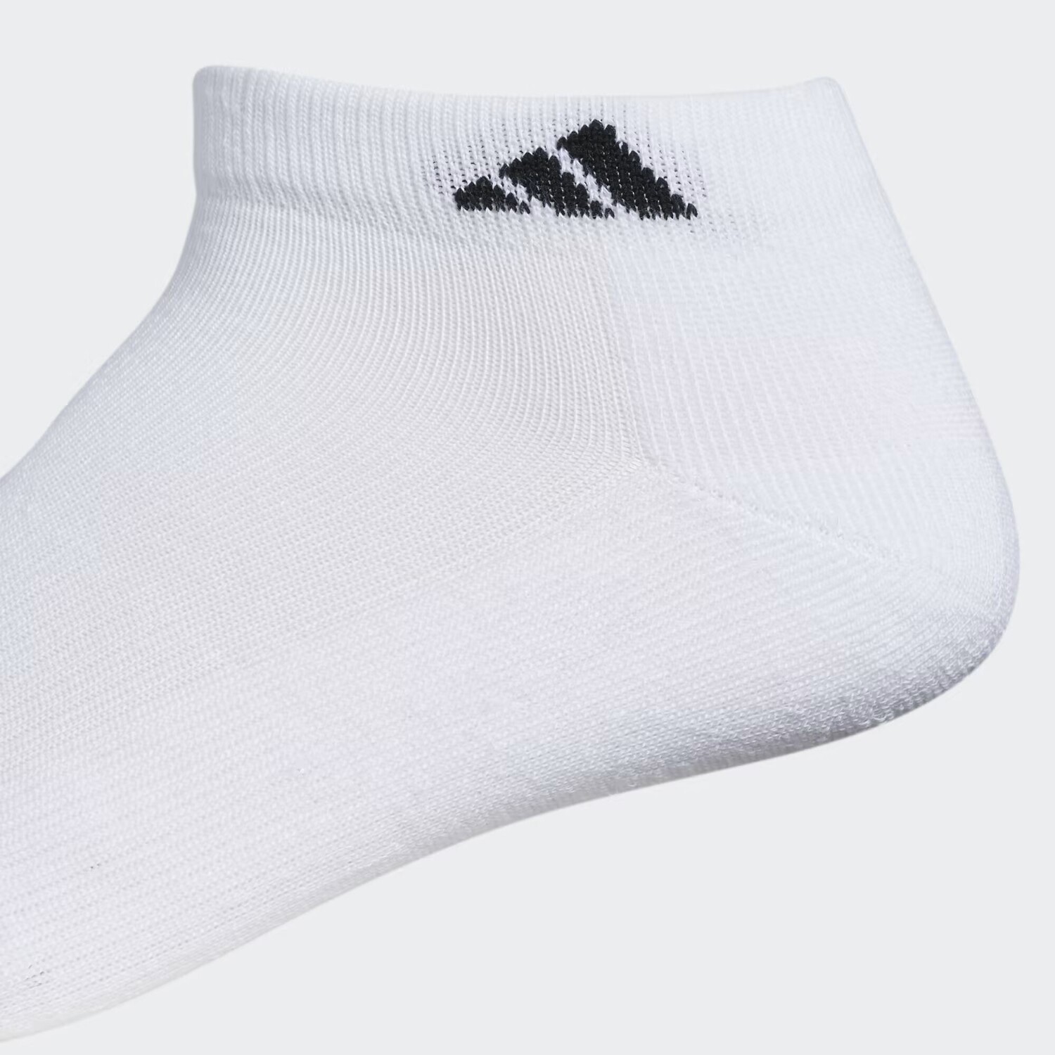 Спортивные низкие носки с мягкой подкладкой, 6 пар Adidas, White/Black — фото 2