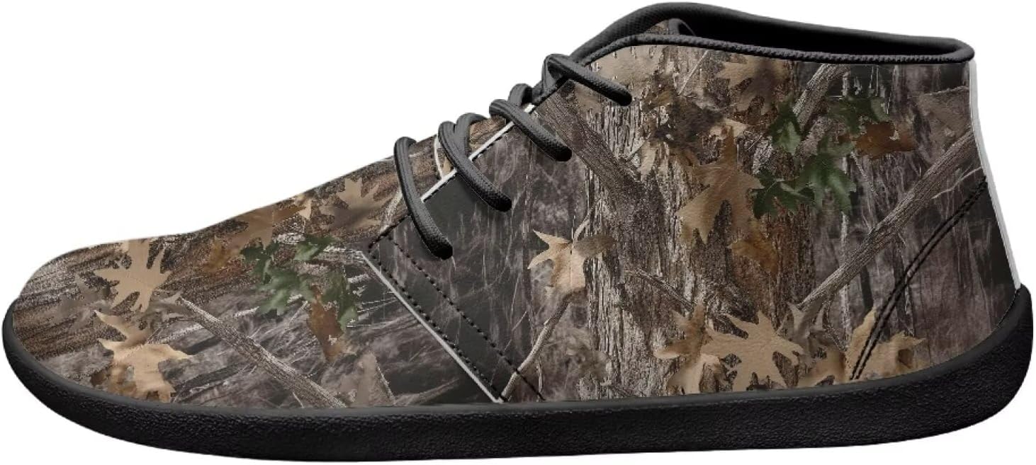 

Мужские босоножки Минималистичные кроссовки для тренинга Широкие прогулочные туфли Обувь с нулевым перепадом для трейлового бега Pointodoor, Oak Camo Leaf Pattern