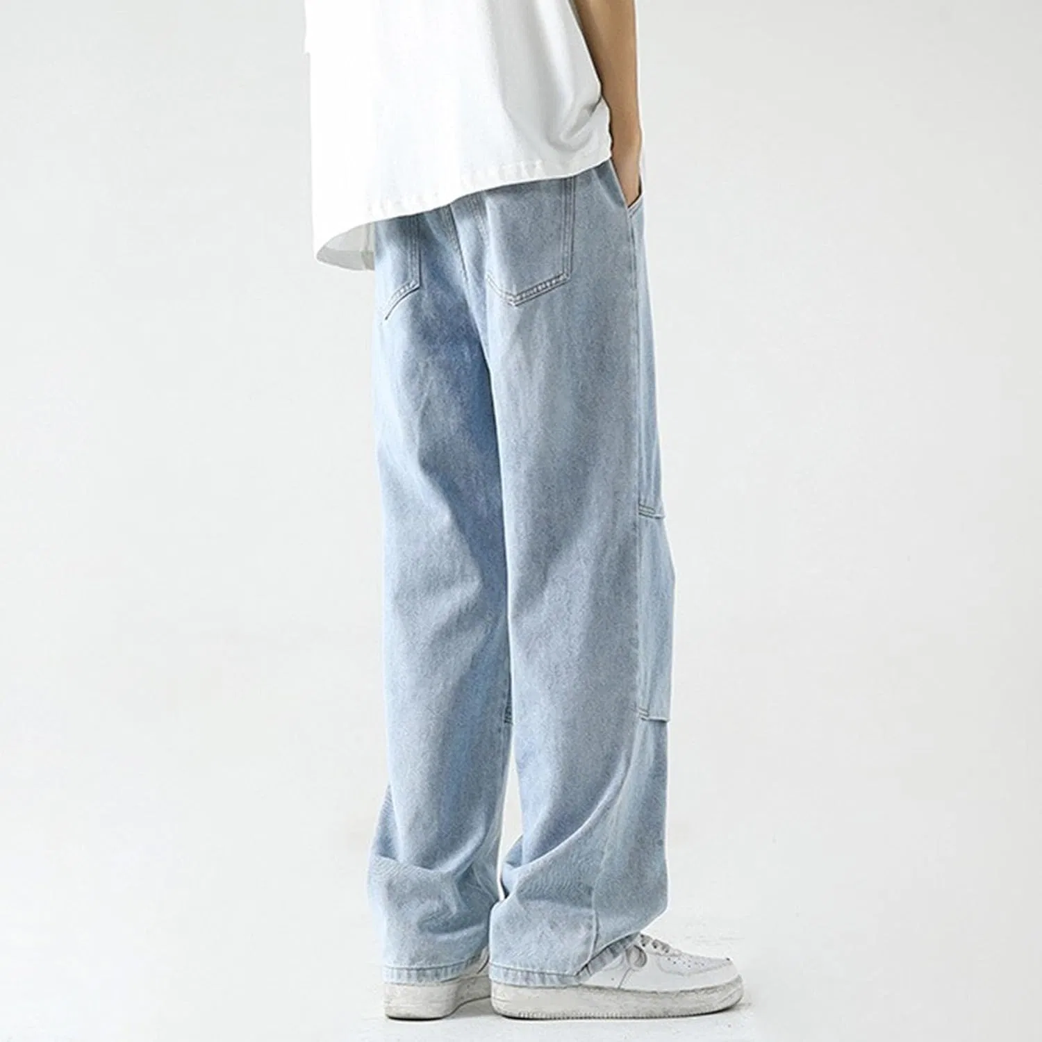 Джинсы свободные Baggy Light Blue — фото 3