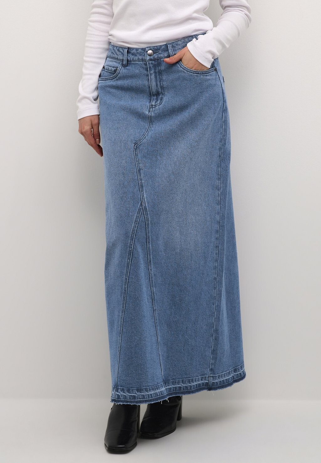 

Юбка макси KANICOLA Kaffe, цвет medium blue denim