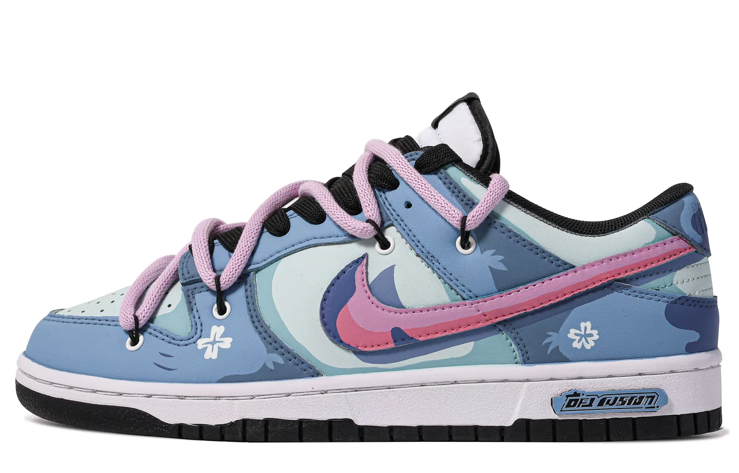Кроссовки скейтбординговые Nike Dunk Low Custom Royal Blue