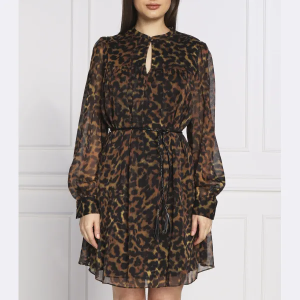

Платье с моргановым поясом Guess, коричневый