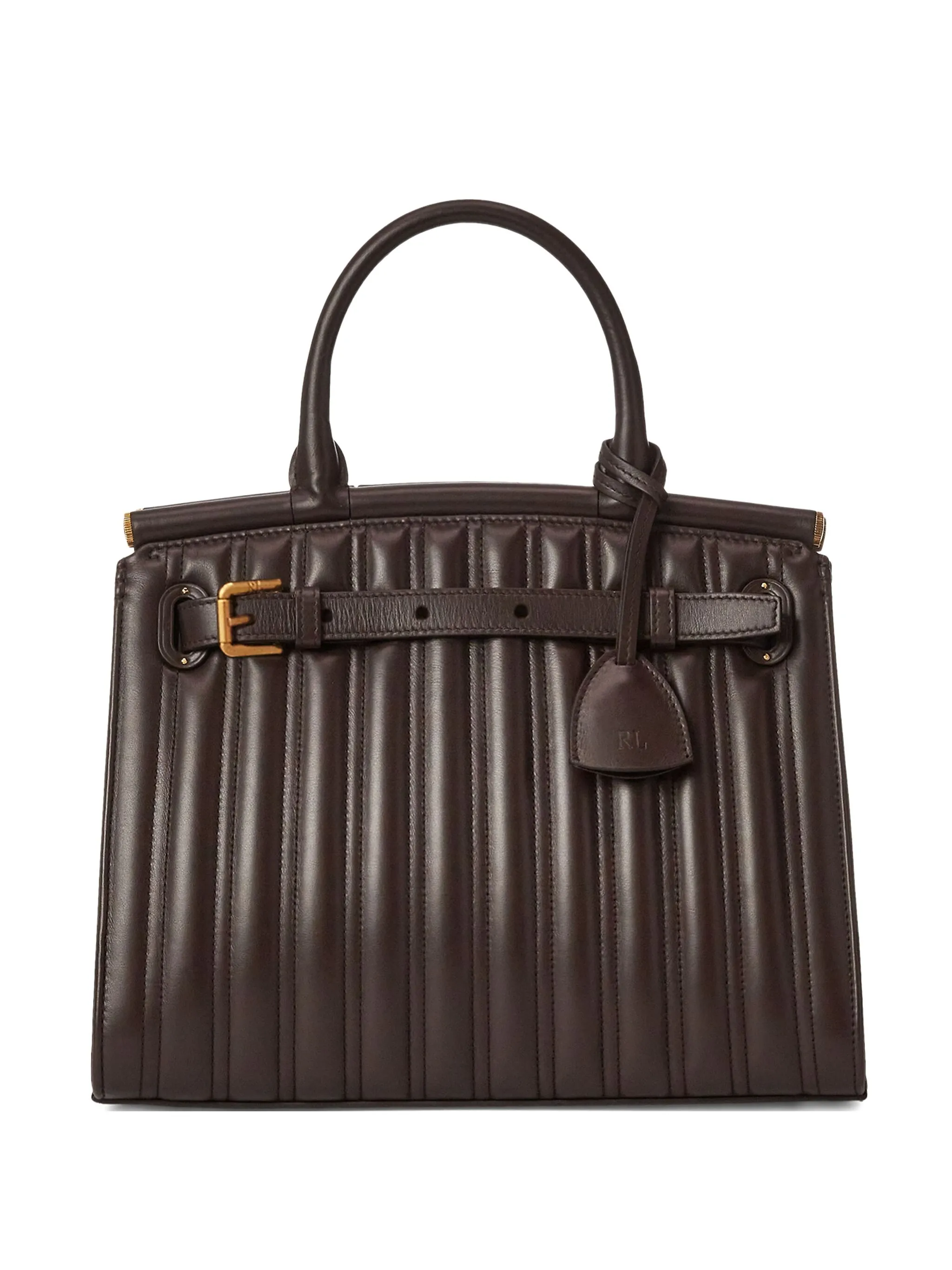 

Стеганая сумка-тоут RL50 среднего размера Ralph Lauren Collection, коричневый