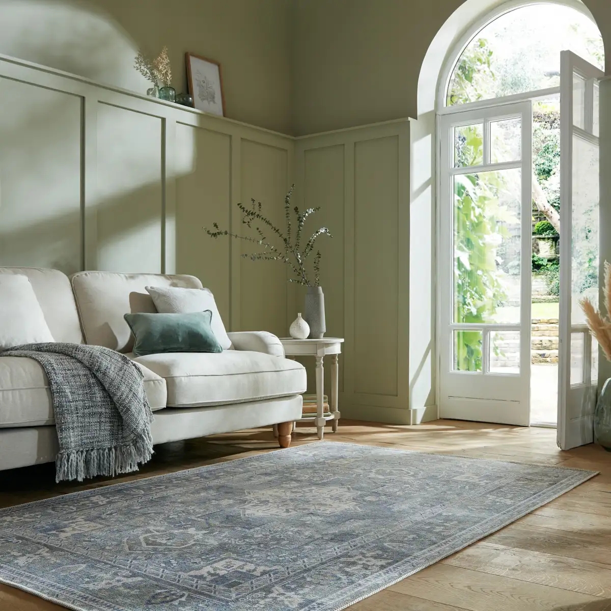 

FLAIR RUGS Ковер "Windsor", прямоугольный, моющийся ковер 80х150 см, зеленый