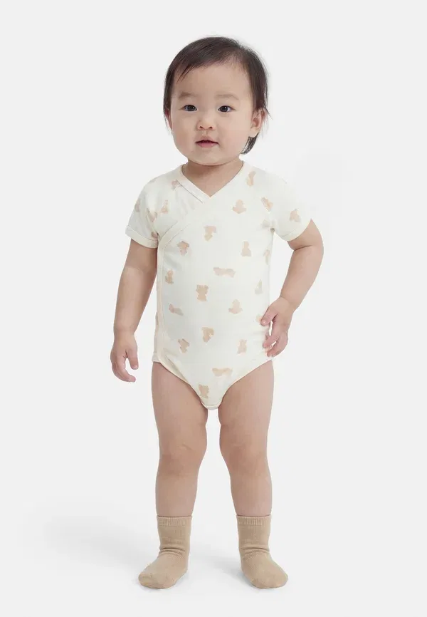Комплект боди Niass 3 pack Petit Bateau, светло-бежевый
