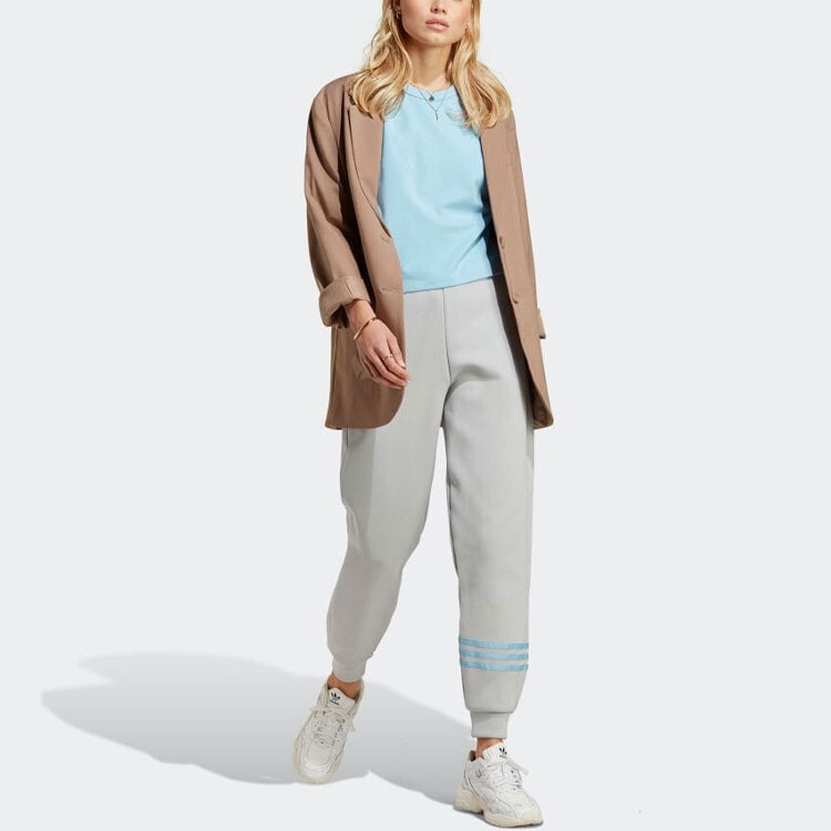 Женский укороченный топ Adidas Originals, цвет Blue — фото 4