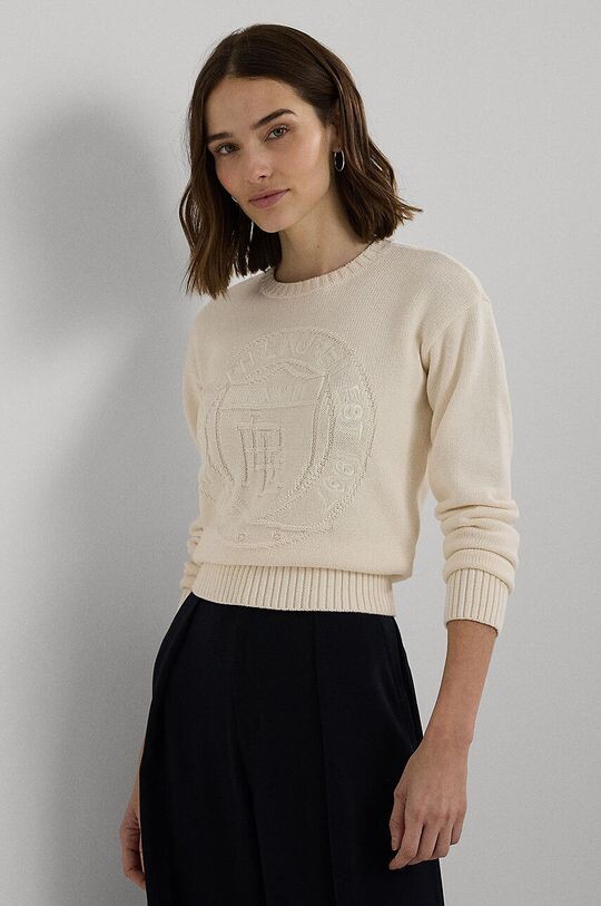 

Хлопковый свитер Lauren Ralph Lauren, бежевый
