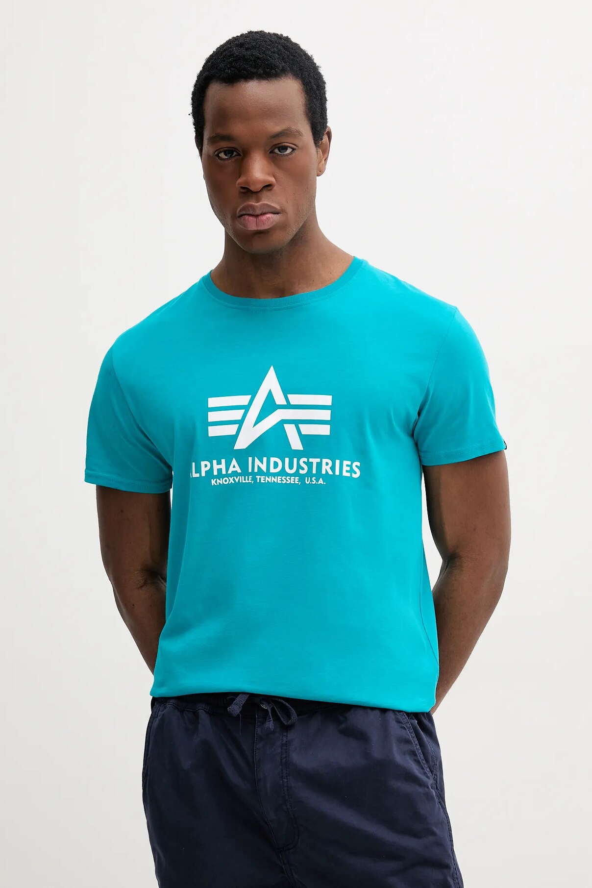 

Футболка из хлопка Alpha Industries, синий