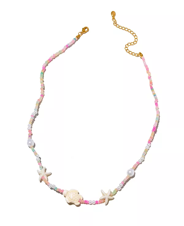 

Позолоченное ожерелье из бисера Crystal Turtle Bay Girls Crew, gold