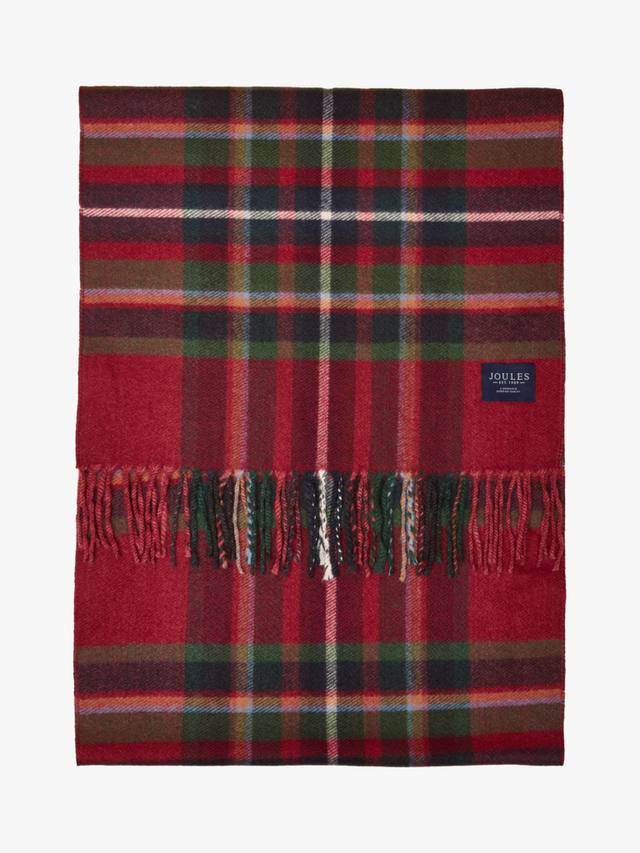 

Оверсайз шарф в клетку тартан Joules, Red/Multi