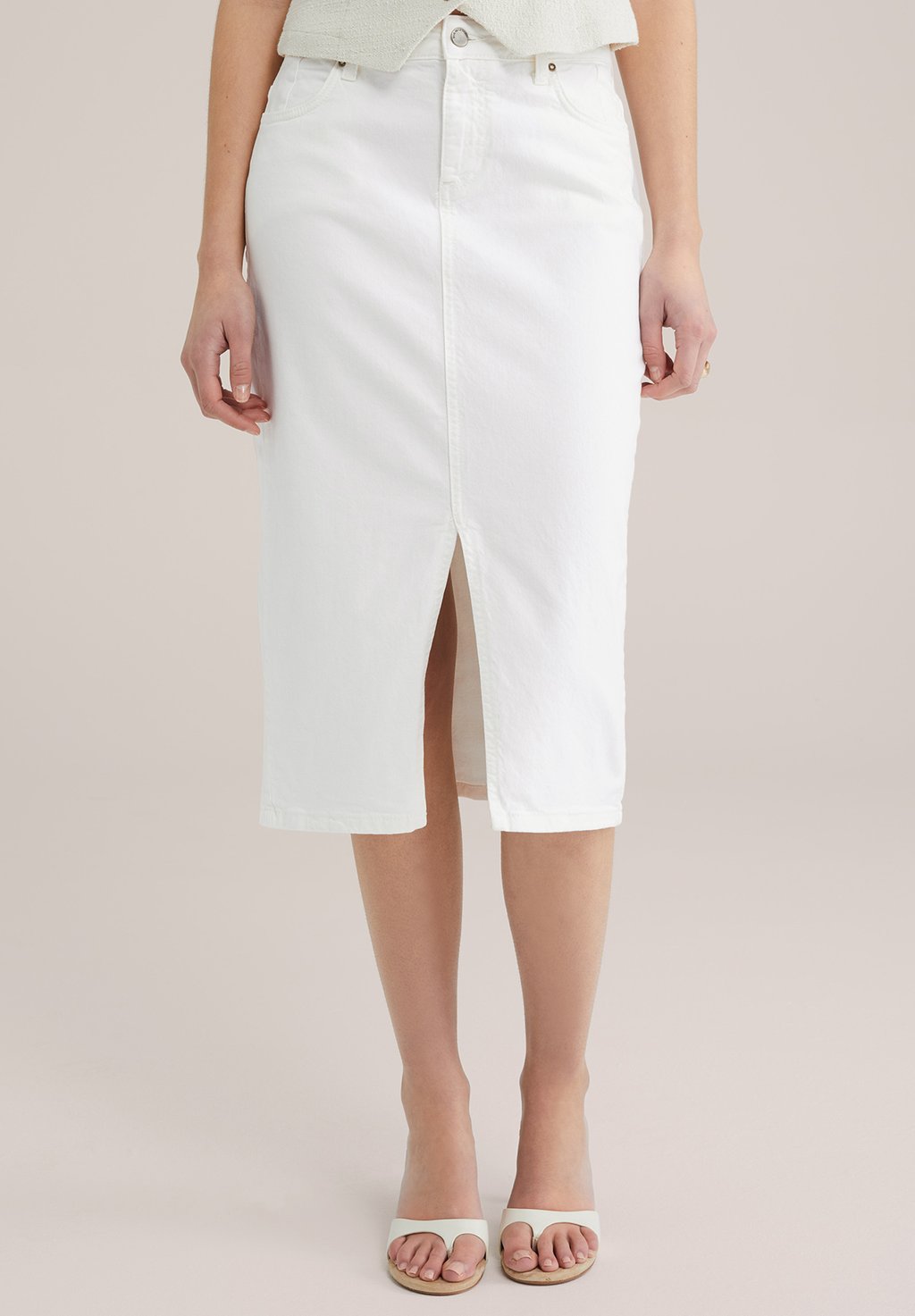 

Джинсовая юбка BLUE RIDGE - Pencil skirt WE Fashion, кремовый