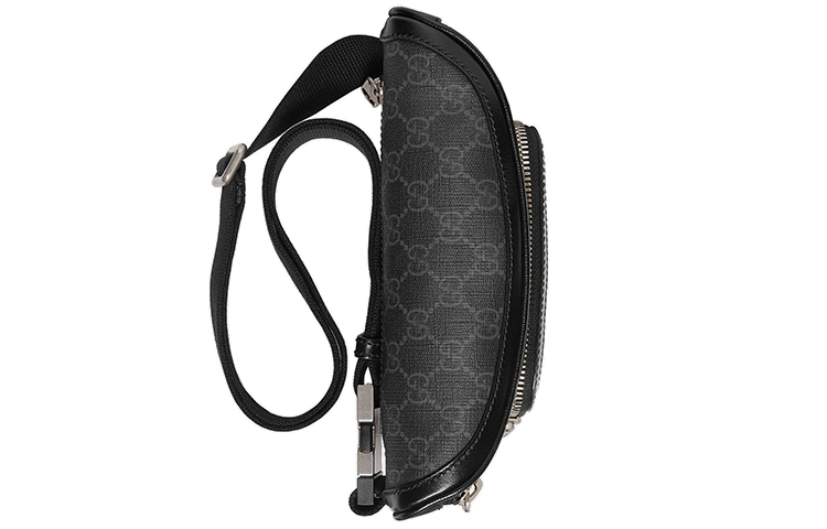 GUCCI Холщовая сумка через плечо с кожаными деталями — фото 4