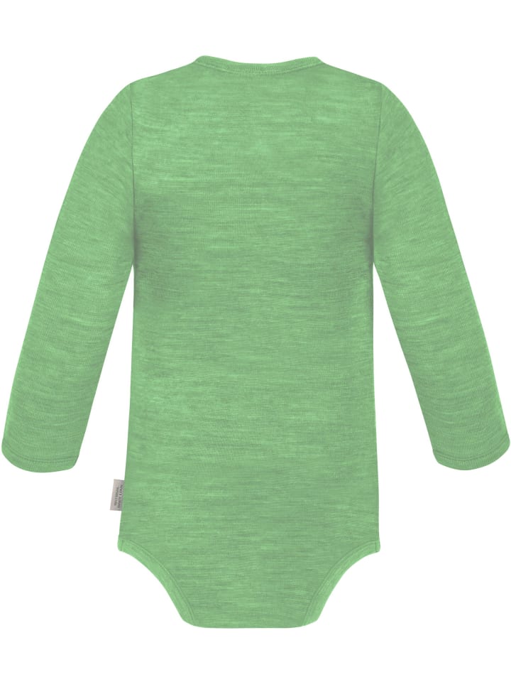Normani Outdoor Sports Детский боди с длинными рукавами из мериносовой шерсти, Окленд, зеленый — фото 2
