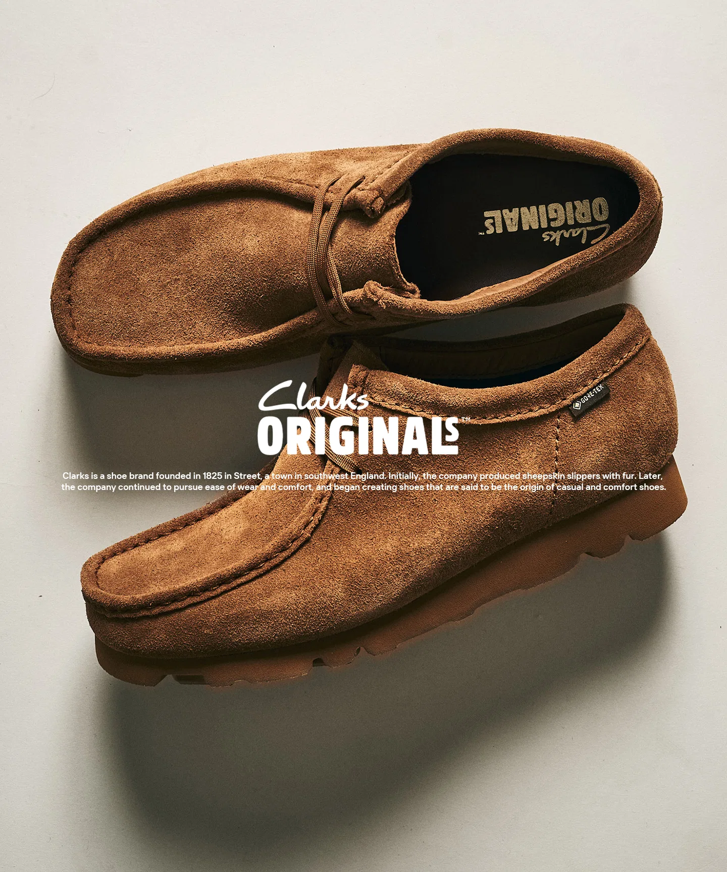 Мужские кроссовки Clarks Wallabee GTX кожаные коричневые
