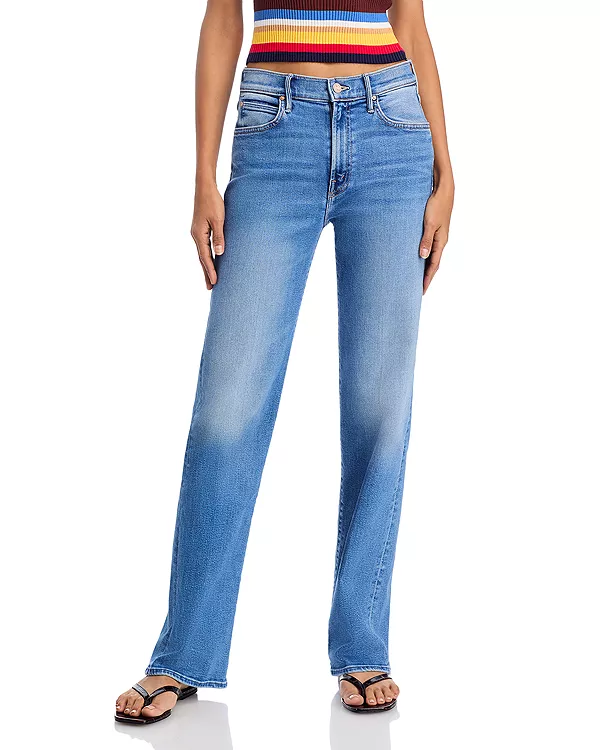 

Джинсы с высокой талией и расклешенными штанинами от Kick It - фаворит среди покупателей. Mother, синий