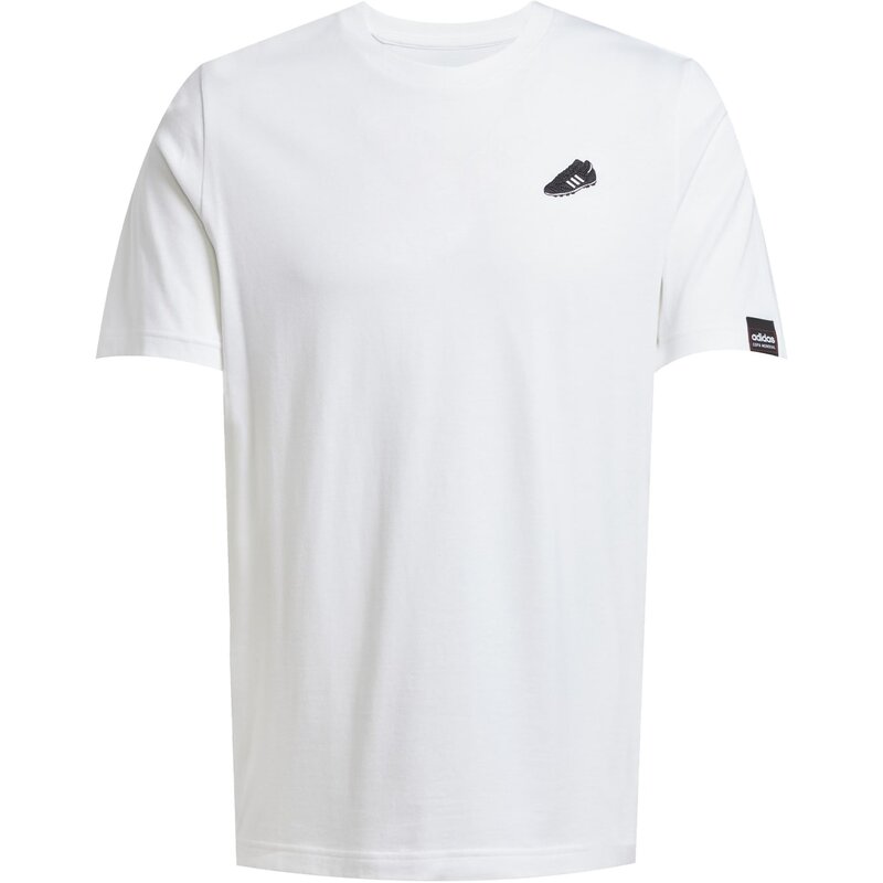 

Футболка с графикой подписи Копы Adidas, белый