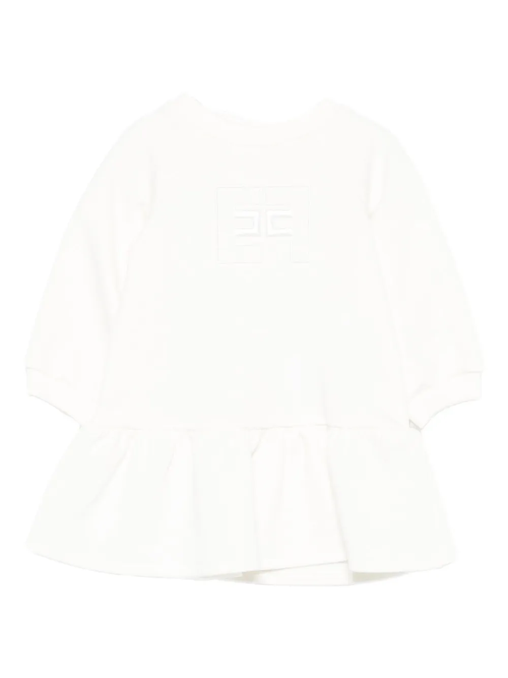 

Платье с вышитым логотипом Elisabetta Franchi La Mia Bambina, белый