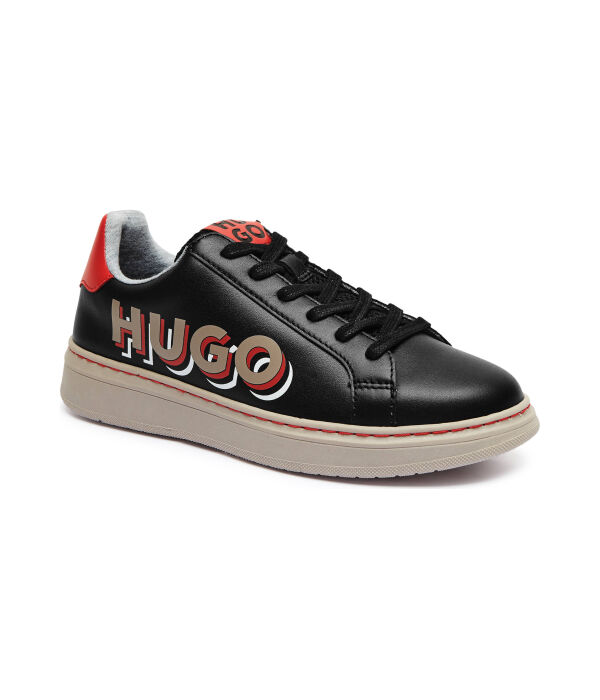 

Кроссовки кожаные Hugo Kids, черный