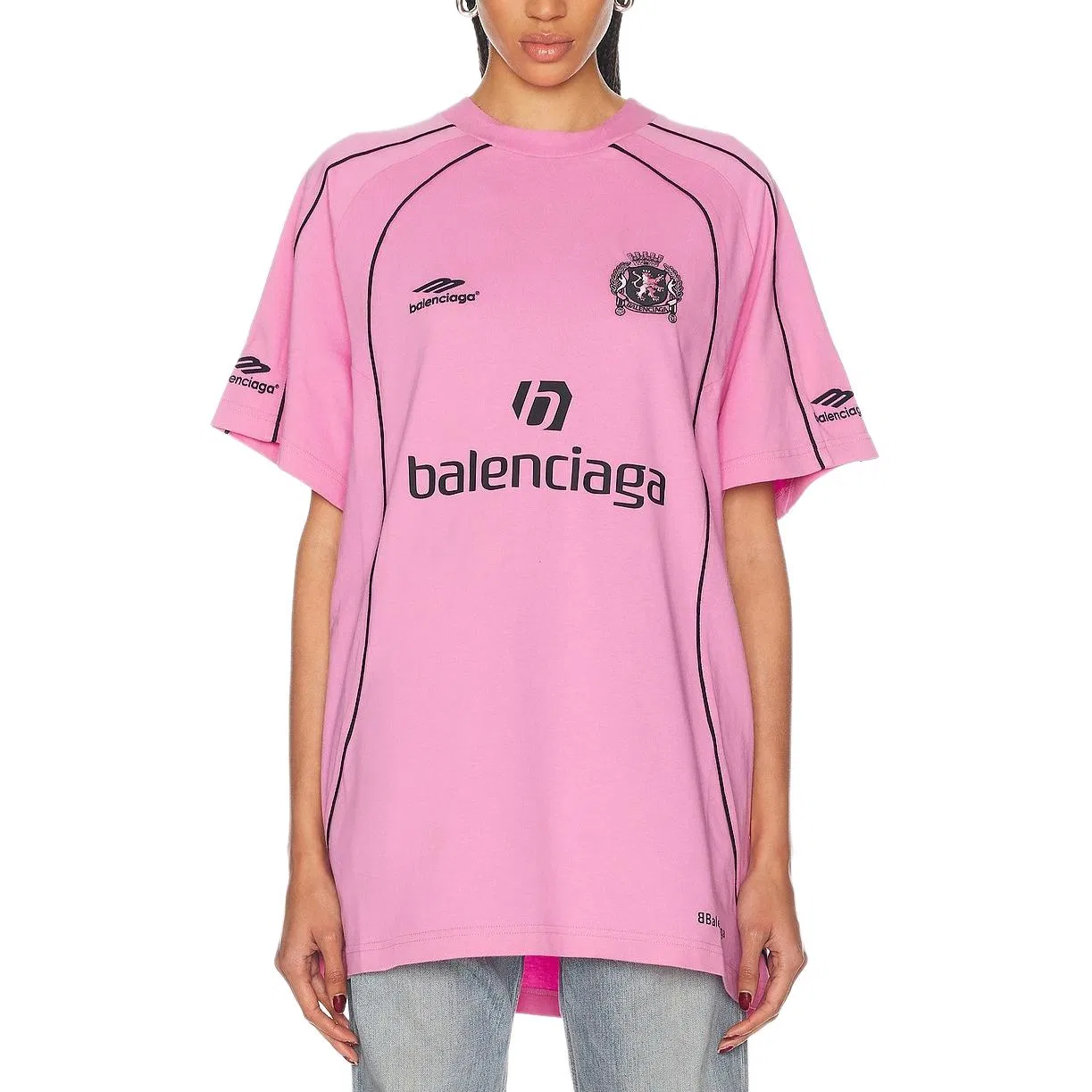Футболка свободного кроя Unisex Balenciaga, Pink — фото 3