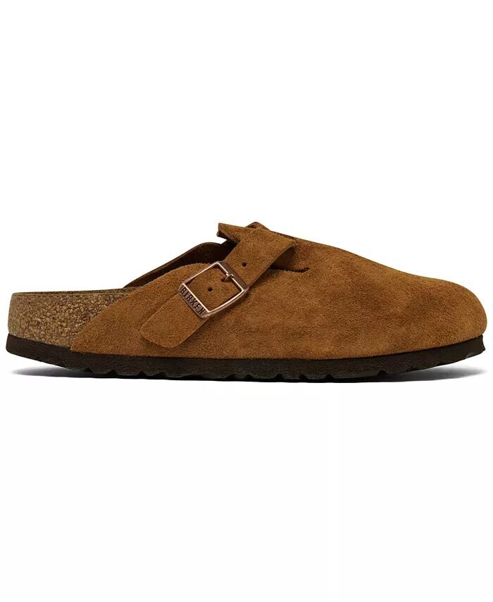 Женские замшевые кожаные сабо Boston с мягкой стелькой от Finish Line Birkenstock, бежевый — фото 2