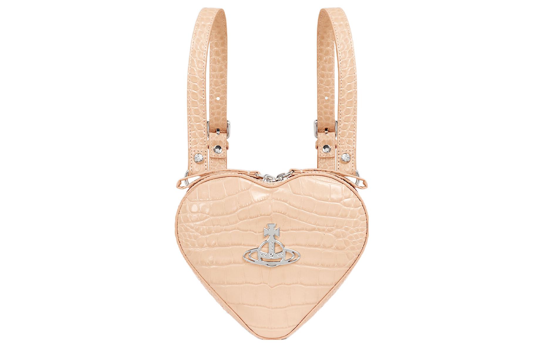 

Vivienne Westwood Миниатюрный женский рюкзак из телячьей кожи кремово-розового цвета