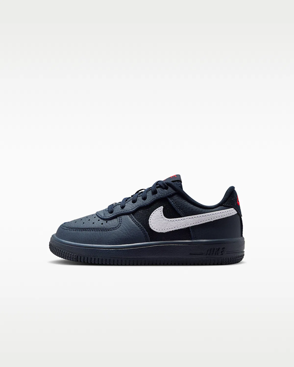 Кроссовки Nike Force 1 Low для малышей, Dark Obsidian/Black/University Red/White