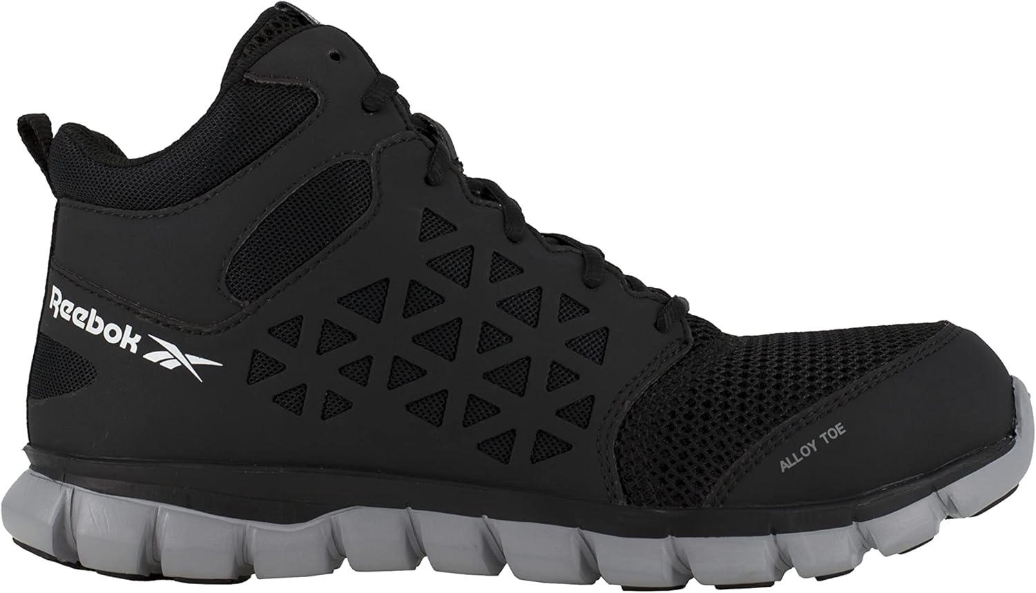 Мужские рабочие/служебные ботинки Reebok Sublite Cushion Mid с противоскользящей подошвой и алюминиевым носком - черные — фото 2