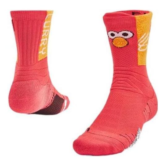 

Носки Under Armour Curry x Sesame Street Playmaker Crew Socks 'Elmo', красный
