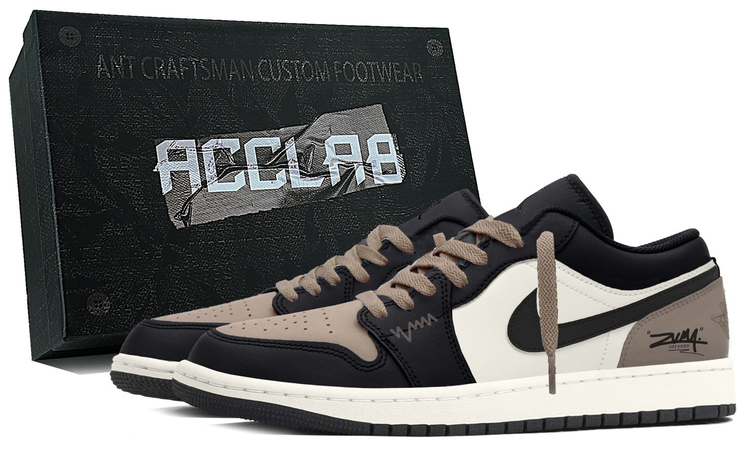 

Jordan Air 1 Abrasion Resistant Low top Vintage Basketball Shoes Men's Mocha