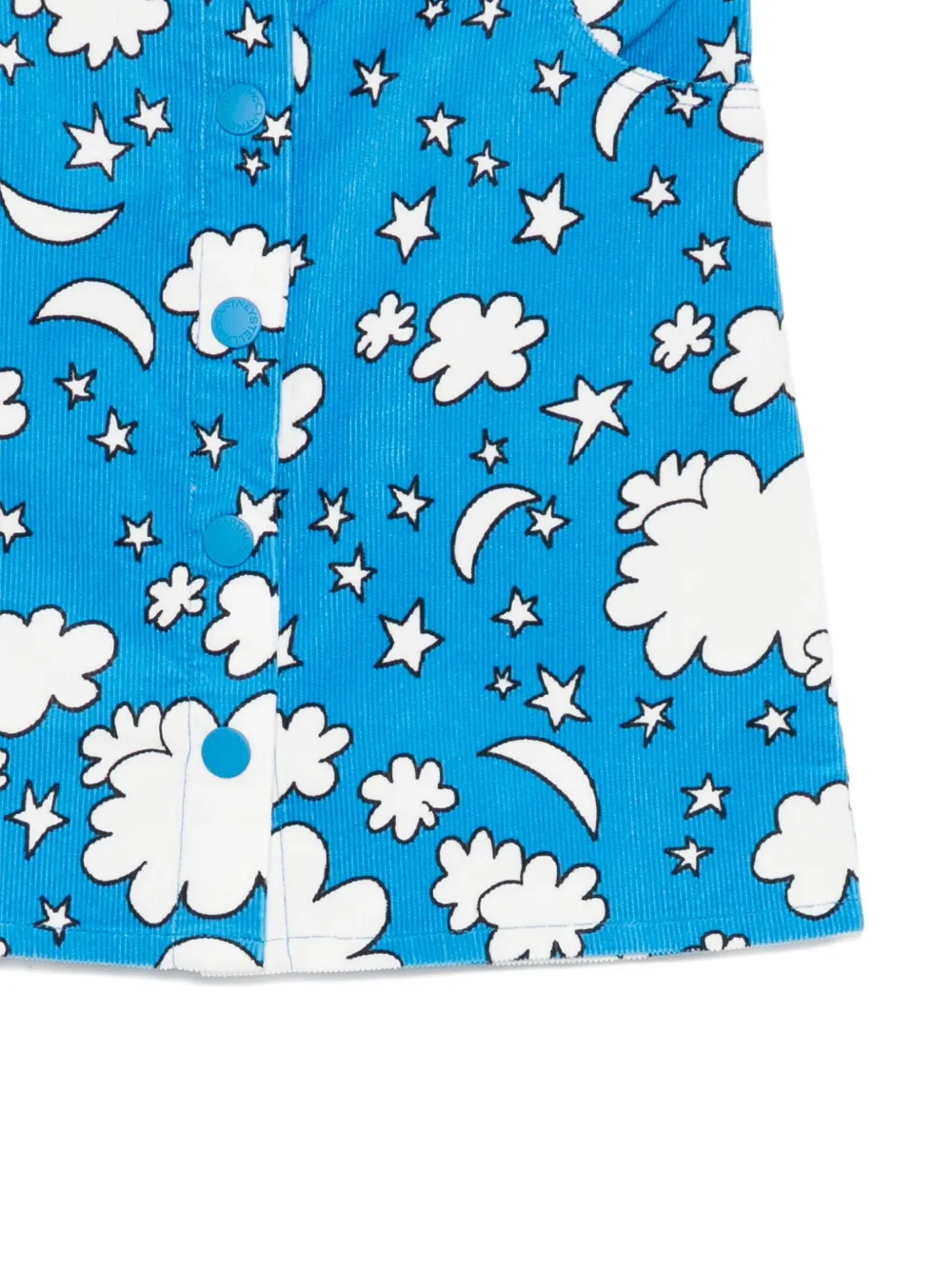 Вельветовая юбка с принтом Stella Mccartney Kids, синий — фото 3