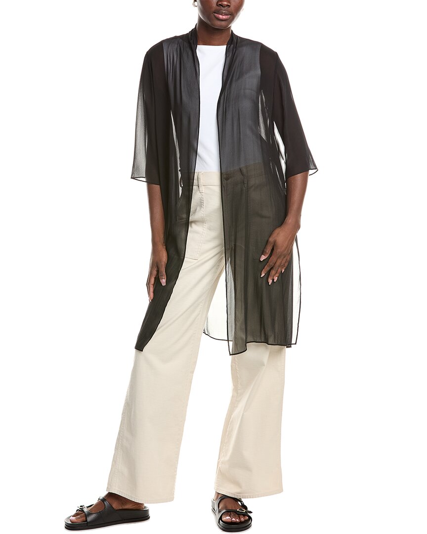 

EILEEN FISHER Petite Шелковая куртка, черный