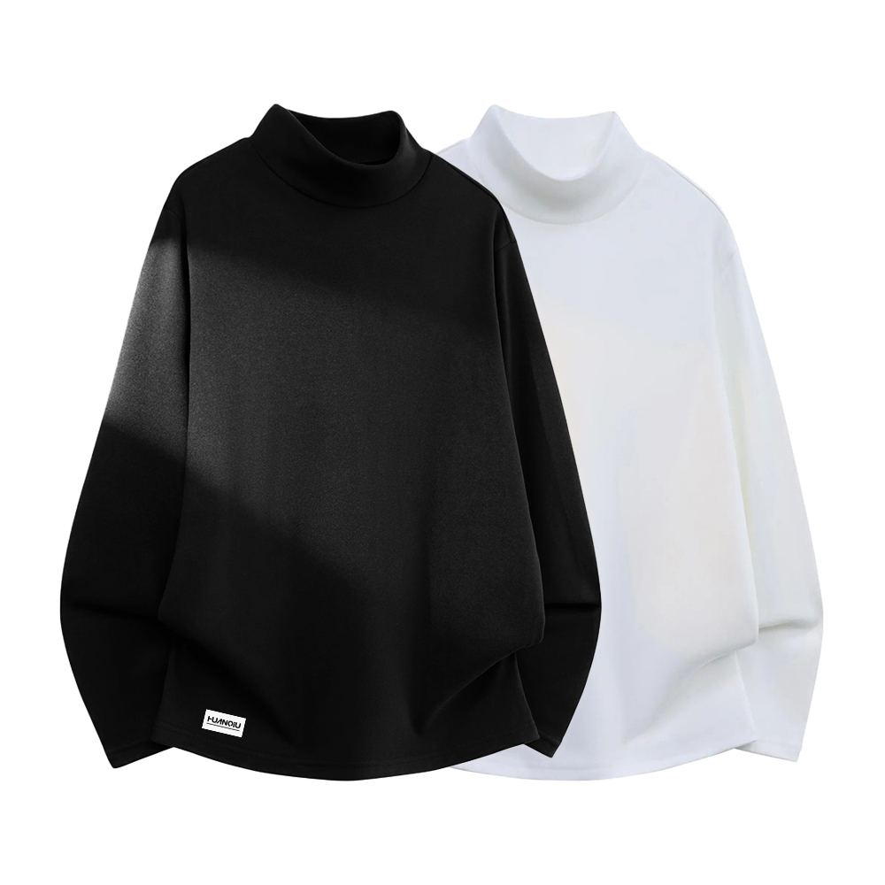 

Свитшот унисекс полуводолазка утолщенный heavyweight HUANQIU, черный+белый[regular 2 pack]