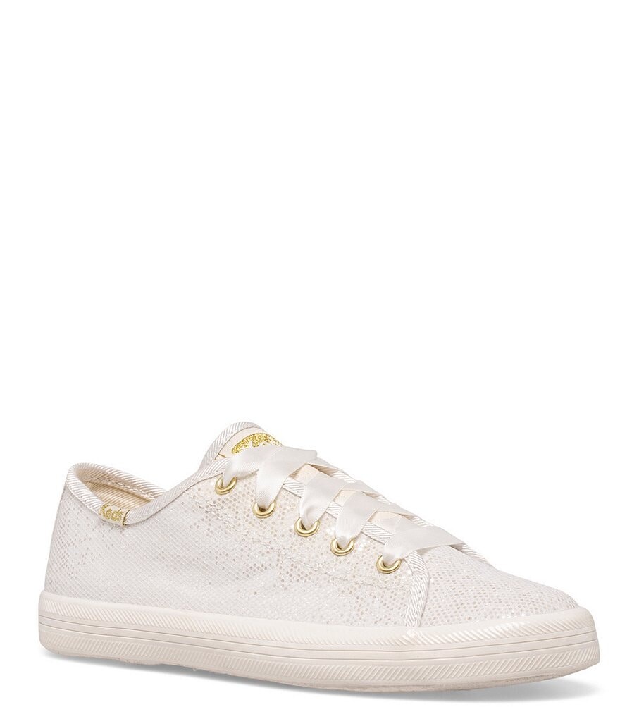 

Блестящие кроссовки Keds Girls' Kickstart Celebrations (молодежь), слоновая кость