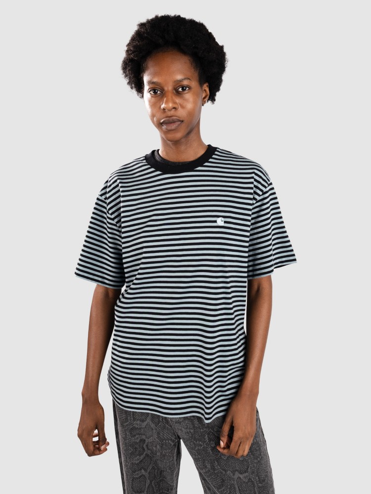 

Футболка Carhartt WIP Verner T-Shirt, verner stripe/black/cit, Черный, Футболка Carhartt WIP Verner T-Shirt, verner stripe/black/cit
