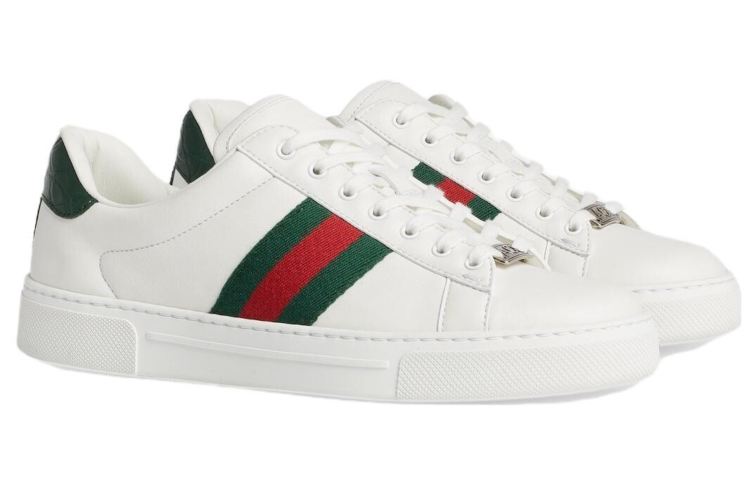 Женская обувь для скейтбординга GUCCI, Cream White/Collegiate Red/Solar Slime — фото 2