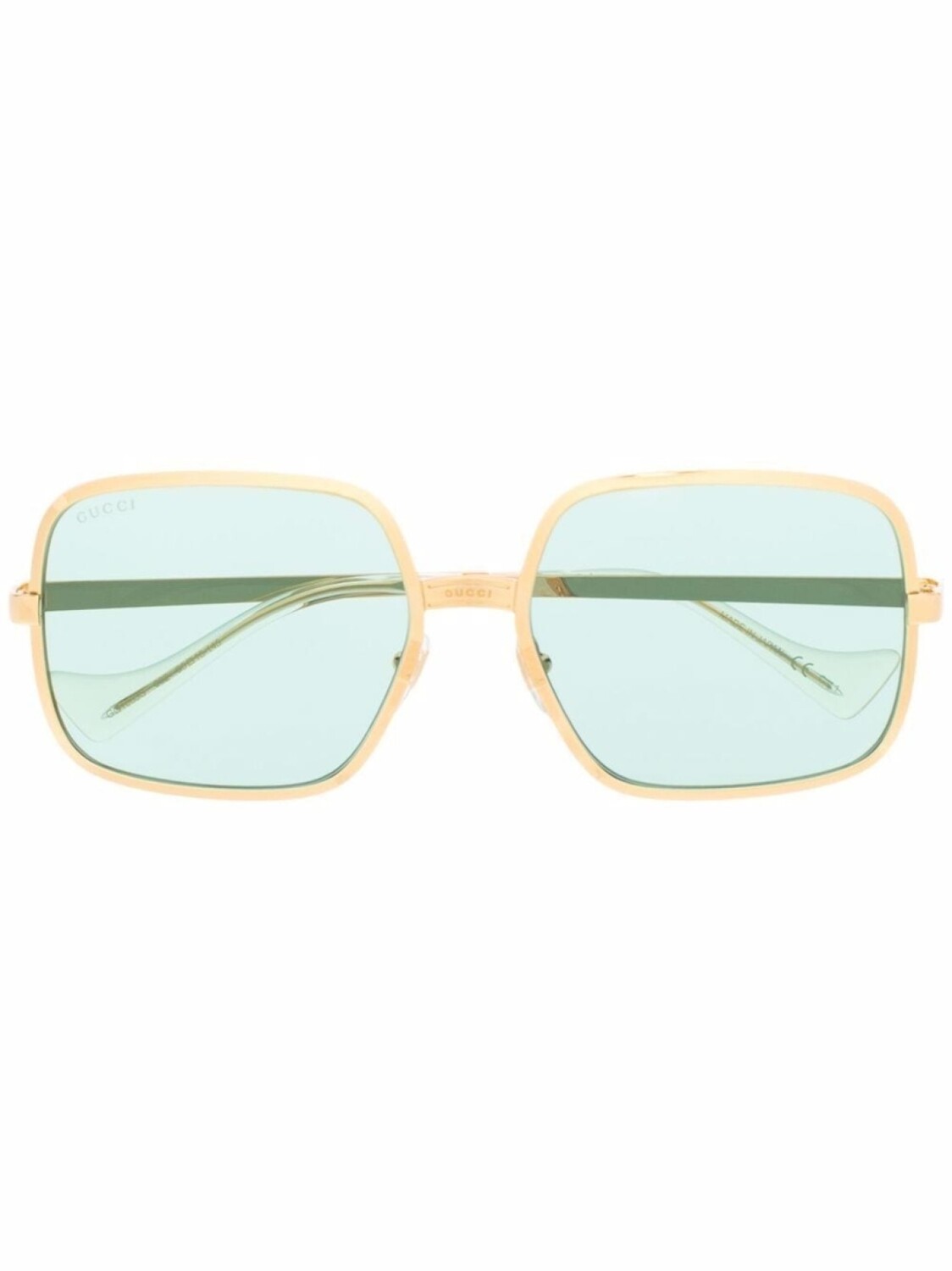 

Gucci Eyewear солнцезащитные очки в прямоугольной оправе, зеленый