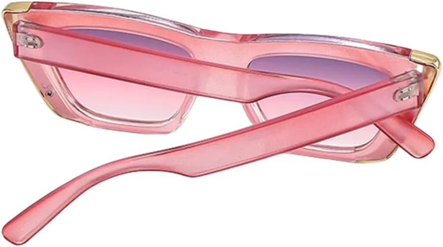 

Модные солнцезащитные очки «кошачий глаз» для женщин, винтажные, с прозрачными линзами, роскошная оправа, защита от ультрафиолета UV400 TYUVIVO, Flower White