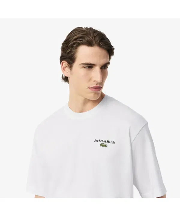 Футболка с принтом, оверсайз, th5950-55n, Lacoste, черный — фото 2
