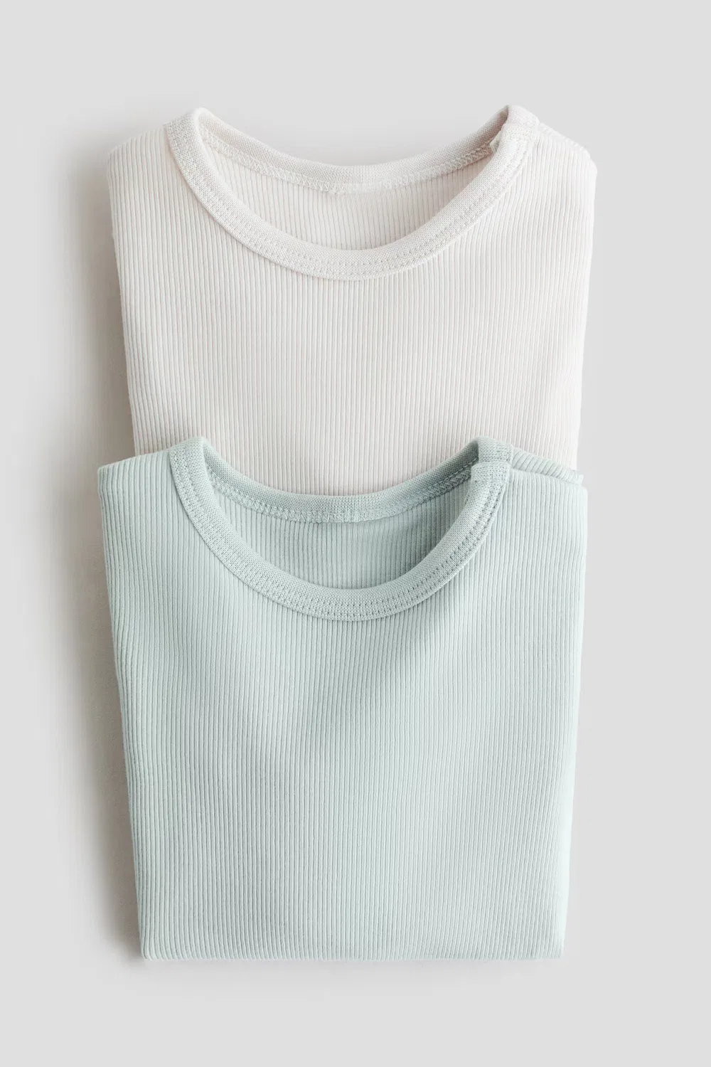 Комплект из 2 боди с длинными рукавами H&M, Helltürkis/Beige — фото 2