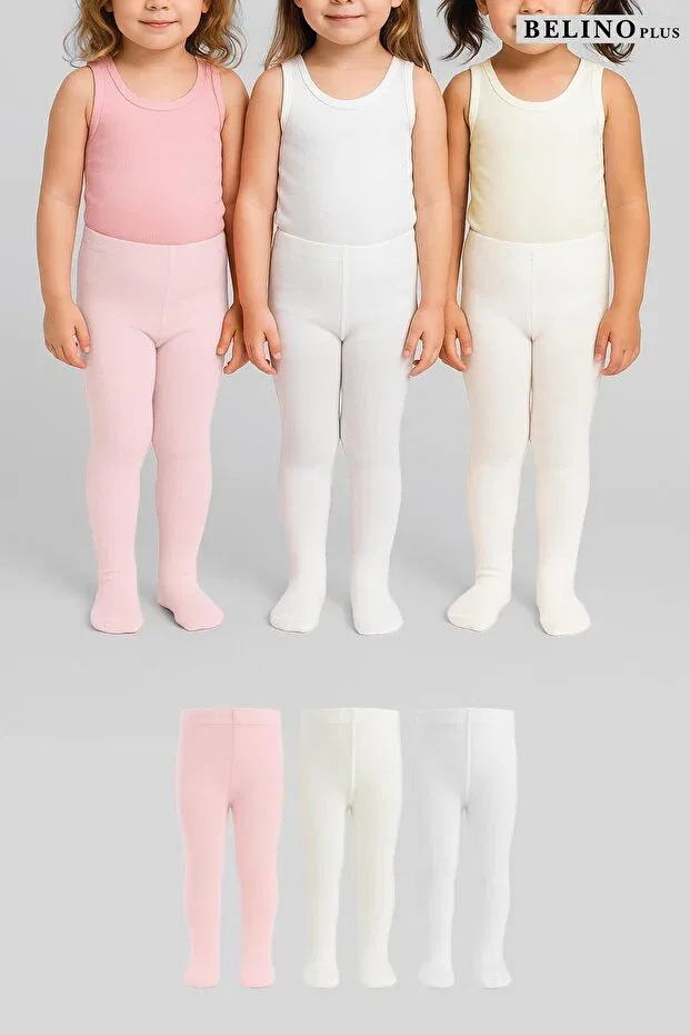 Детские колготки для девочек хлопковые 3-pack Belyy Socks, Multicolor