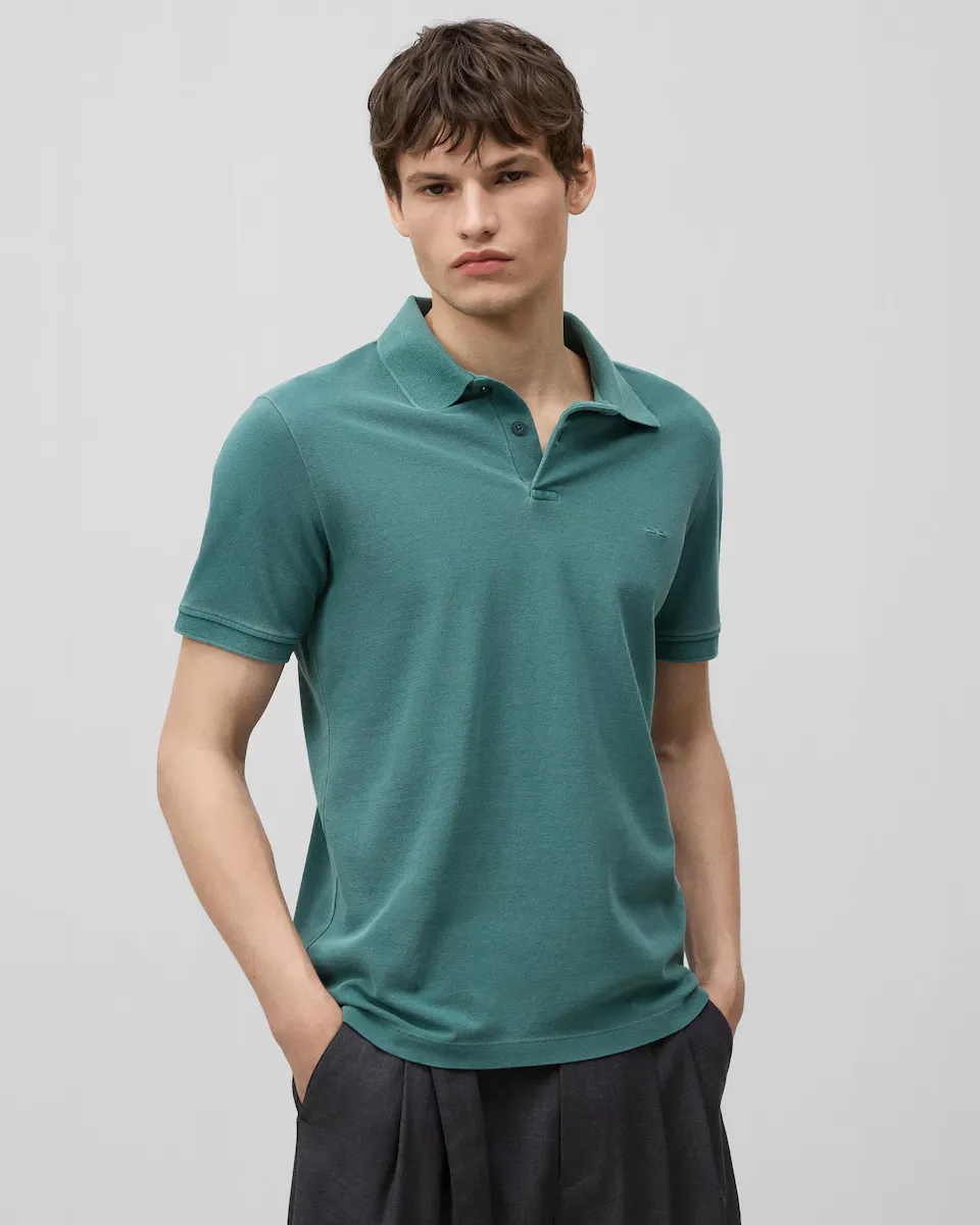 

Мужская поло Regular Fit из хлопкового пике Adolfo Dominguez, бирюзовый