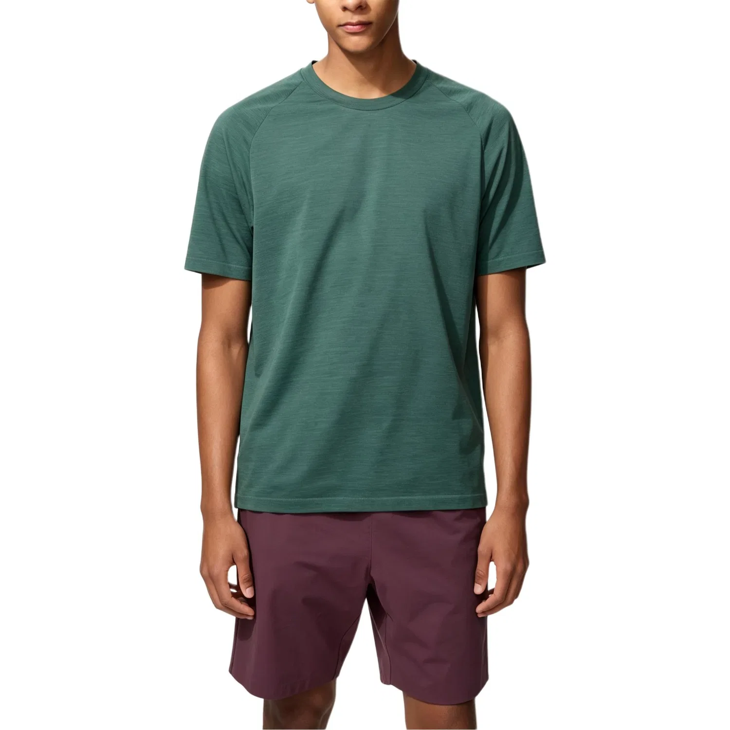 Мужская футболка с круглым вырезом Green UNIQLO