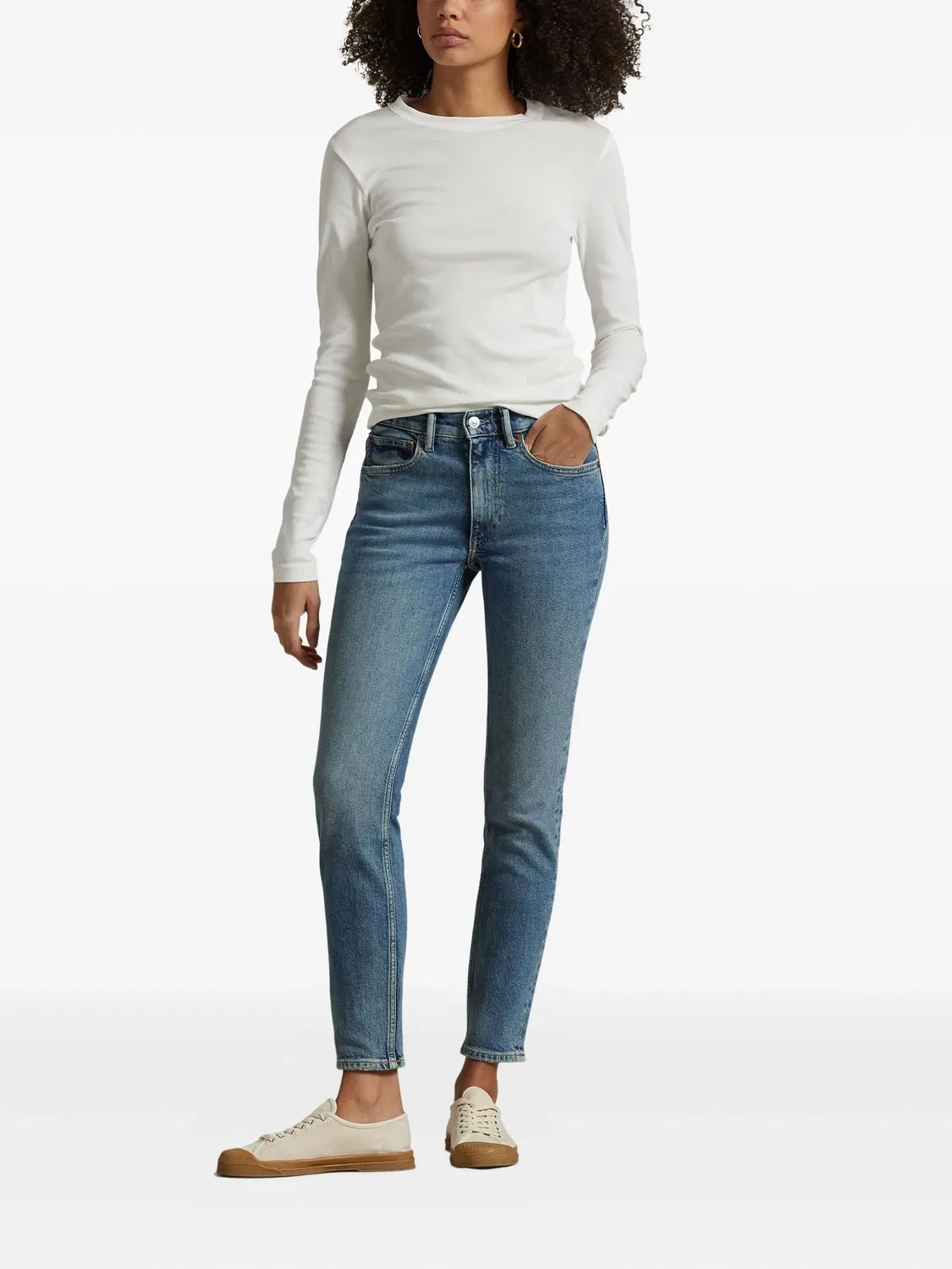 Джинсы Skinny Antares-Wash Polo Ralph Lauren, светло-голубой — фото 2