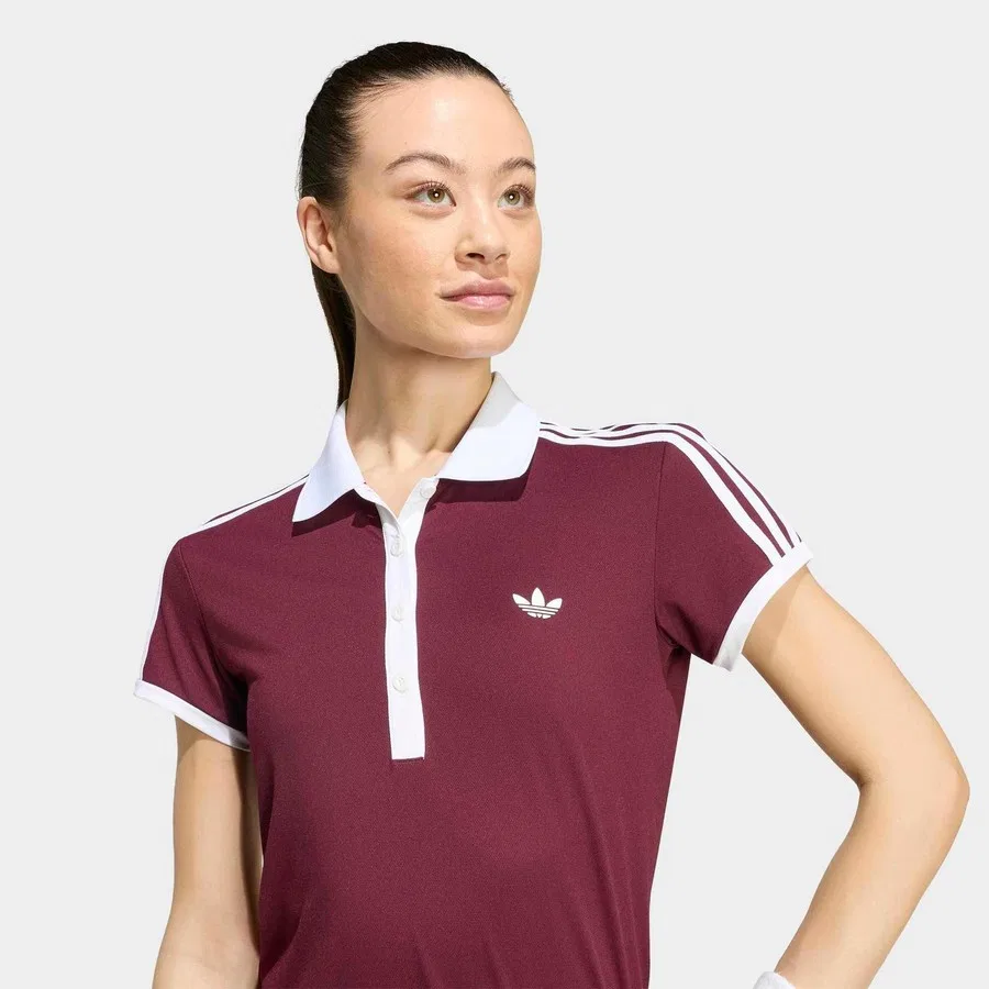 Женское поло с коротким рукавом Tennis Classics adidas, Бордовый — фото 4