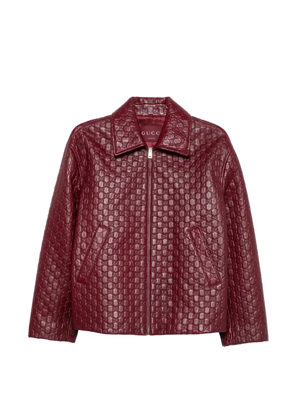 Куртка с тиснением GG GUCCI, красный