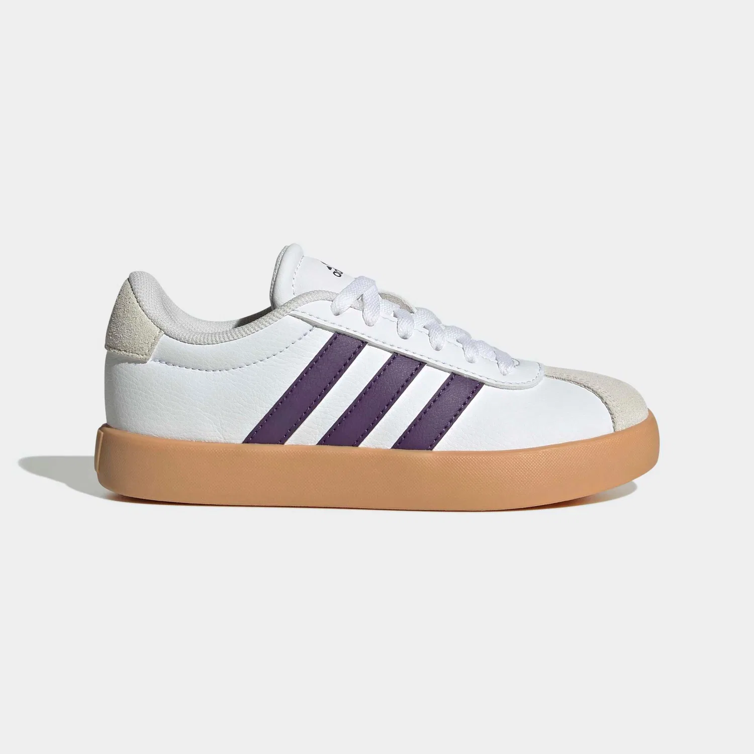 Детские кроссовки из замши с двойной подошвой Adidas Sportswear, Cloud White/Violet/Gum — фото 2