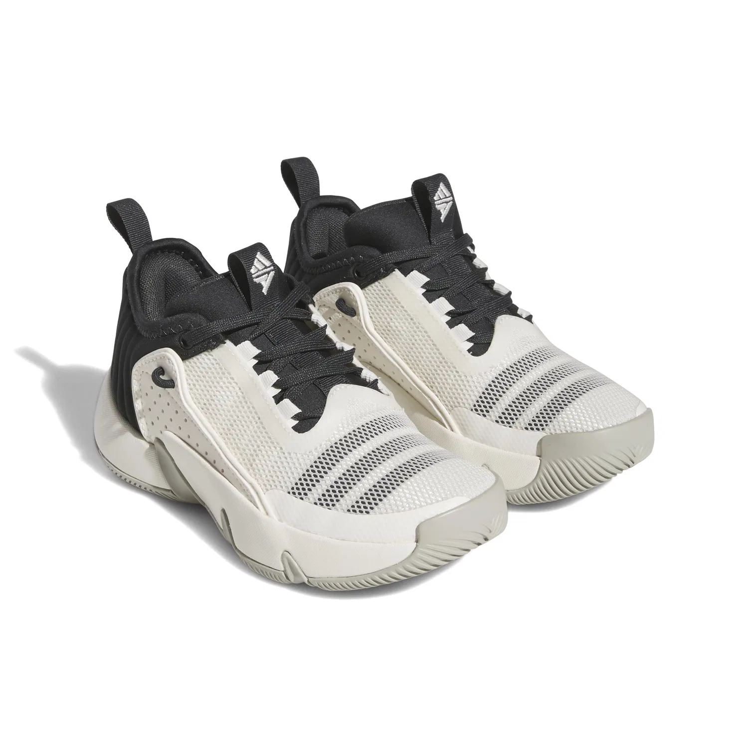 Детские баскетбольные кроссовки с легкой амортизацией Trae Unlimited Adidas, Cloud White Carbon Metal Grey — фото 4