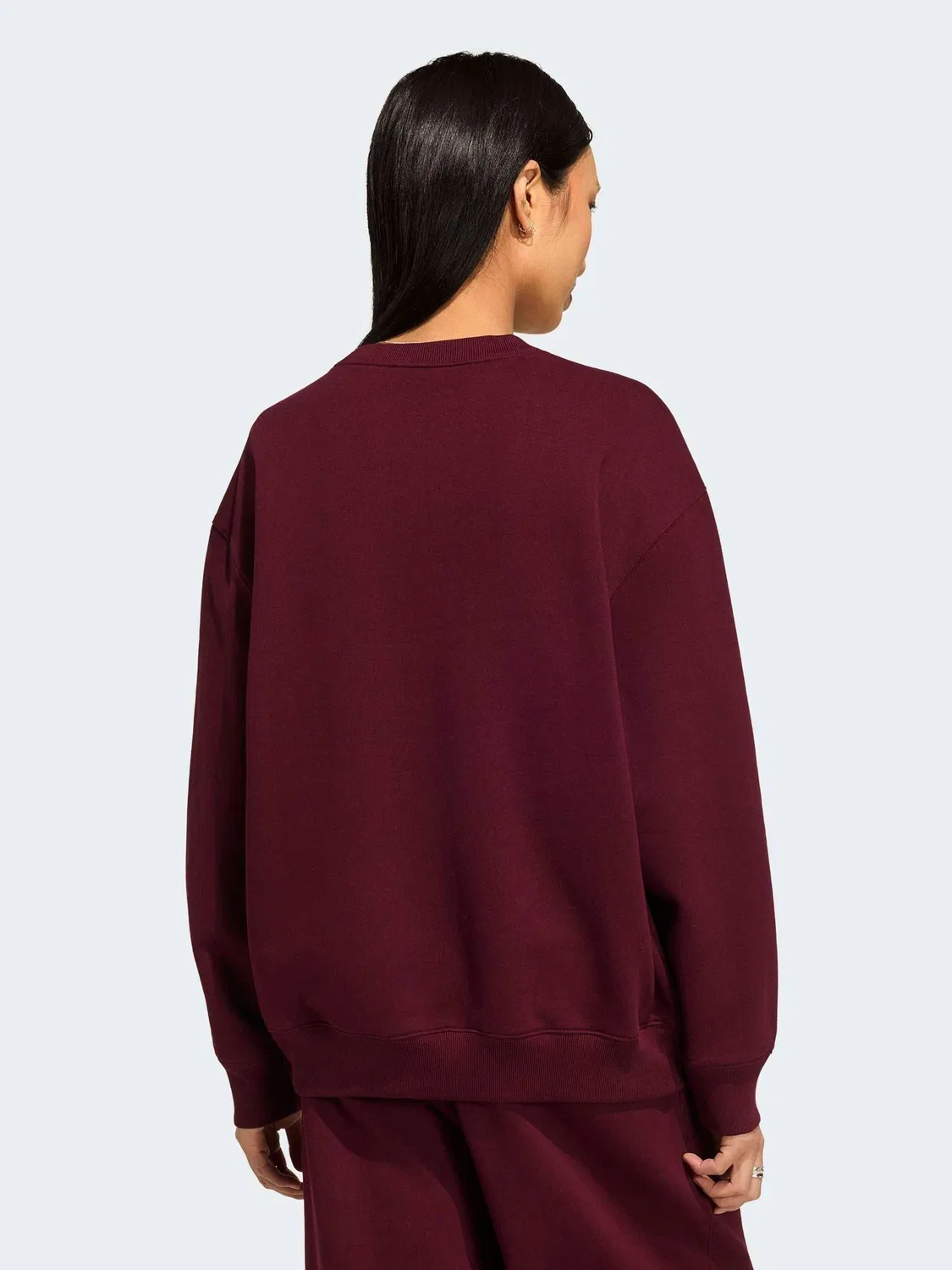 Свитшот с круглым вырезом, оверсайз, Essentials, adidas Originals, красный — фото 3